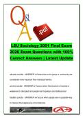 LSU SOCI 2001 Final Exam Study Guide &ndash; Louisiana State University Sociology &ndash; Sociological Theories&comma; Culture & Socialization &lpar;100 Questions&rpar;
