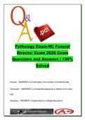 NC Funeral Director Pathology Exam Study Guide &ndash; FSE 210 Mortuary Science &ndash; Disease Terminology & Pathological Conditions &lpar;80 Questions&rpar;