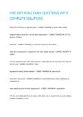 MSC ORT FINAL EXAM QUESTIONS WITH COMPLETE SOLUTIONS 