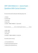 ANP 1106 Midterm 2 &ndash; Savory Exam Questions With Correct Answers