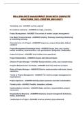FBLA PROJECT MANAGEMENT EXAM WITH COMPLETE SOLUTIONS 100&percnt; VERIFIED 2026-2027&excl;&excl;