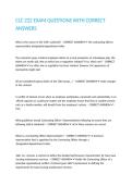 CLC 222 EXAM QUESTIONS WITH CORRECT ANSWERS