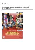 Test Bank for Essentials of Sociology&colon; A Down to Earth Approach&comma; 14th edition by Jim M&period; Henslin&comma; All Chapters 1-15&comma; LATEST UPDATE