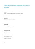 QMB 3602 Final Exam Questions With Correct Answers&period;