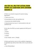 4A0 CDC ALL SELF TEST ACTUAL EXAM PAPER 2026 QUESTIONS WITH ANSWERS GRADED A&plus;