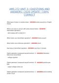 AMS 272 UNIT 3 &vert; QUESTIONS AND ANSWERS &vert; 100&percnt; CORRECT &vert; 2026 UPDATED