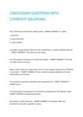 CWCM EXAM QUESTIONS WITH COMPLETE SOLUTIONS