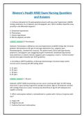 Women's Health N582 Exam Nursing Questions and Answers