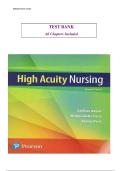 Test Bank For High Acuity Nursing By Kathleen Dorman Wagner&comma; Melanie Hardin-Pierce&comma;  Darlene Welsh 7th Edition&vert;&vert;ISBN&colon;9780134459295