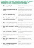 Comprehensive Overview of Psychology Fields Goals and Research Methods Study Guide - Verified Questions and Answers - A&plus; Guaranteed Success - Complete Psychology Exam Prep