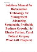 Solution Manual for Information Technology for Management&colon; Advancing Sustainable&comma; Profitable Business Growth 9th Edition by Efraim Turban&vert;&vert;ISBN&colon;9781118357040