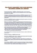 FBLA PROJECT MANAGEMENT STUDY GUIDE QUESTIONS AND CORRECT ANSWERS 100&percnt; VERIFIED&excl;&excl;