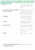 Courtesy Driving School State Test Segment 1 Study Guide - Verified Questions and Answers - A&plus; Guaranteed Success - Complete Driver Education Exam Prep