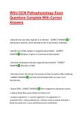WGU D236 Pathophysiology Exam Questions Complete With Correct Answers