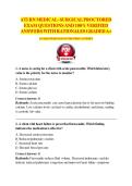 ATI RN MEDICAL&ndash;SURGICAL PROCTORED  EXAM QUESTIONS AND 100&percnt; VERIFIED  ANSWERS WITH RATIONALES GRADED A&plus;