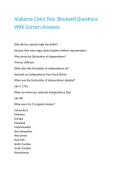 Alabama Civics Test- Boutwell Questions With Correct Answers