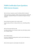 PSHRA Certification Exam Questions With Correct Answers 