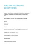 PSHRA EXAM QUESTIONS WITH CORRECT ANSWERS 