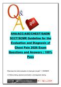 AHA&sol;ACC&sol;ASE&sol;CHEST&sol;SAEM&sol;SCCT&sol;SCMR Chest Pain Guideline 2026 &ndash; Cardiology Exam Questions and Answers Practice Material