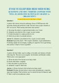 EVOLVE ELSEVIER HESI MED SURG TEST BANK  2026 &sol; 2027  QUESTIONS AND 100&percnt; VERIFIED ANSWERS WITH  WELL-ELABORATED RATIONALES GRADED A&plus;  &lpar;BRAND NEW&excl;&excl;&rpar;