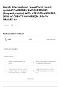 Mendix Intermediate &vert; newest&sol;most recent update&vert;COMPREHENSIVE QUESTIONS &lpar;frequently tested&rpar; WITH VERIFIED ANSWERS &lpar;100&percnt; ACCURATE ANSWERS&rpar;&vert;ALREADY GRADED A&plus;