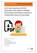 EVITP Final Actual Exam VERIFIED  QUESTIONS  AND CORRECT ANSWERS  WITH DETAILED RATIONALES GRADED A&plus;  GUARANTEED PASS ACE YOUR EXAM   