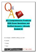ATI Comprehensive Predictor Nursing Review &lpar;NURS 410&rpar; &ndash; Chamberlain University &ndash; 120 Exam Questions on NCLEX Care&comma; Pharmacology&comma; OB & Med-Surg
