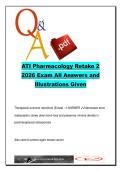 ATI Pharmacology Retake Exam Review &lpar;NURS 202&rpar; &ndash; Chamberlain University &ndash; 220 Exam Questions on Digoxin&comma; Antibiotics&comma; Antidepressants & Hypertensive Crisis Drugs