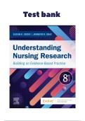 Complete Test bank Understanding Nursing Research&colon; Building an Evidence Based Practice&comma; 8th Edition by Grove 