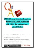 ATI RN Comprehensive Predictor Exam Practice &lpar;NURS 301&rpar; &ndash; Chamberlain University &ndash; 350 Exam Questions on Pharmacology&comma; Med-Surg&comma; Mental Health & Maternal Nursing