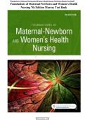 Foundations of Maternal-Newborn and Women's Health Nursing 7th Edition Murray Test Bank