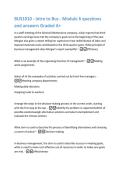 BUS1010 - Intro to Bus - Module 6 questions  and answers Graded A&plus; 
