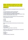AERIAL APPARATUS DRIVER ACTUAL EXAM PAPER 2026 QUESTIONS WITH SOLUTIONS GRADED A&plus;