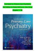 Test Bank for Primary Care Psychiatry 2nd Edition by Robert McCarron & Glen Xiong &ndash; Latest Update 2026 Exam Prep &vert; Graded A&plus;