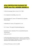 AFAA CERTIFICATION PACKAGE TEST PAPER 2026 FULL ANSWERS GRADED A&plus;
