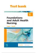 Complete Test bank Foundations and Adult Health Nursing 9th Edition by Kelly Gosnell Kim Cooper
