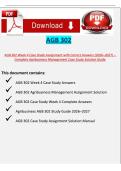 AGB 302 Week 4 Case Study Assignment with Correct Answers &lpar;2026&ndash;2027&rpar; &vert; Agribusiness Management Case Study Solution Guide &vert; Verified Solutions
