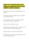 AGBU 2389 AG FINANCE EXAM 3 FINAL PAPER 2026 COMPLETE SOLUTIONS AND CORRECT ANSWERS GRADED A&plus;