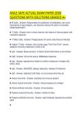 AGILE SAFE ACTUAL EXAM PAPER 2026 QUESTIONS WITH SOLUTIONS GRADED A&plus;