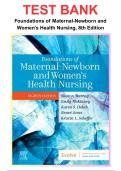 Test Bank &ndash; Foundations of Maternal‑Newborn and Women&rsquo;s Health Nursing&comma; 8th Edition &lpar;Murray&comma; 2024&rpar;&comma; Chapter 1‑28 &vert; All Chapters