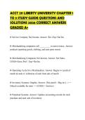 ACCT 211 LIBERTY UNIVERSITY CHAPTER 1 TO 3 STUDY GUIDE QUESTIONS AND SOLUTIONS 2026 CORRECT ANSWERS GRADED A&plus;