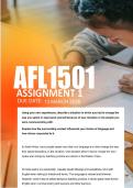 AFL1501 Assignment 1  Due 13 March 2026 - Distinction Guaranteed