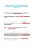 AWWA Water Operator Certification Exam Newest  2026 Questions and Correct Detailed Answers Already  Graded A&plus; 