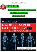 TEST BANK for Radiographic Pathology for Technologists   8th Edition by Kowalczyk    All Chapters 1 - 12 