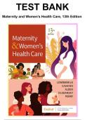 Test Bank &ndash; Maternity and Women&rsquo;s Health Care&comma; 13th Edition &lpar;Lowdermilk&comma; 2024&rpar;&comma; Chapter 1-37 &vert; All Chapters