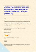 ATI TEAS PRACTICE TEST SCIENCE &vert; EXAM QUESTIONS & EXPERTLY VERIFIED ANSWERS &vert; 2026 &vert; 2027 &lpar;RATED A&plus;&rpar;   