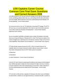 LOG Captains Career Course&colon; Common Core Final Exam Questions and Correct Answers 2026