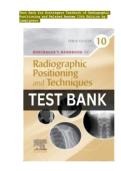TESTBANK FOR Bontrager's Textbook of Radiographic Positioning and Related Anatomy 10th Edition by John P&period; Lampignano and Leslie E&period; Kendrick