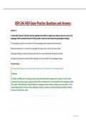 BSN 246 HESI Exam Practice Questions and Answers