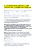 ADVANCED PHARMACOLOGY STUDY GUIDE 2026 QUESTIONS WITH ANSWERS GRADED A&plus;